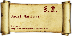 Buczi Mariann névjegykártya
